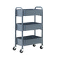 3-Tier Delicate Compact Rolling Metal Storage Organizer - Mobile Utility Cart Kitchen/Under Desk Cart with Caster Wheels