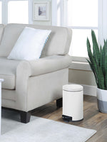 4.5 Liter / 1.2 Gallon Round Trash Can with Plastic Inner Bucket; Bathroom, Office, Kitchen and Bedroom Step On and Slow Close