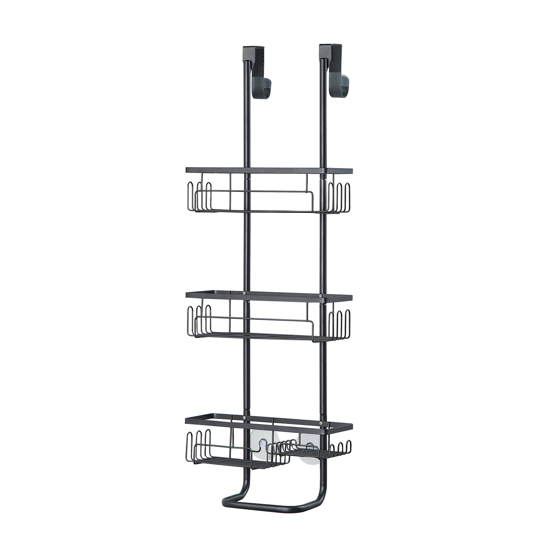 Classic Metal Bathroom Shower Caddy, 3-Tier Over Door Hanging Storage Organizer Basket