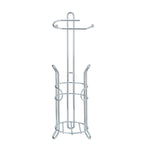 Bathroom Toilet Tissue Paper Roll Storage Holder Stand with Reserve, The Reserve Area Has Enough Space to Store Mega Rolls