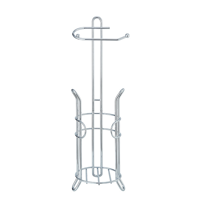 Bathroom Toilet Tissue Paper Roll Storage Holder Stand with Reserve, The Reserve Area Has Enough Space to Store Mega Rolls
