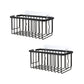 NeverRust Aluminum Shower Caddy Basket Organizer Storage Rack, Removable Adhesive Pad; No Drilling for Bathroom, Kitchen (Set of 2)