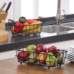 2-Tier Rectangle Countertop Fruit, Bread Wire Basket