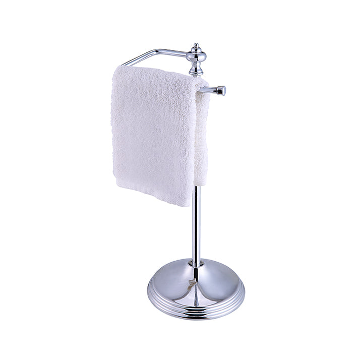Heavy Weight Classic Decorative Metal Fingertip Towel Holder Stand; Hanging Bar is 14.2" Height.