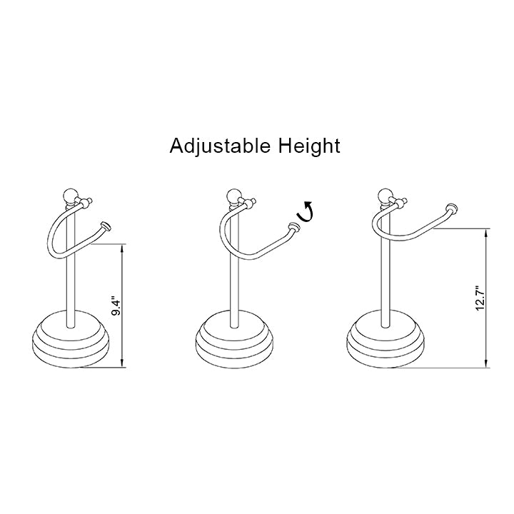 Heavy Weight Classic Decorative Metal Fingertip Towel Holder Stand for Bathroom, Kitchen, Vanity and Countertops