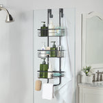 Classic Metal Bathroom Shower Caddy, 3-Tier Over Door Hanging Storage Organizer Basket