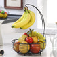 Black Multifunction 2-tier Basket with Banana Hook