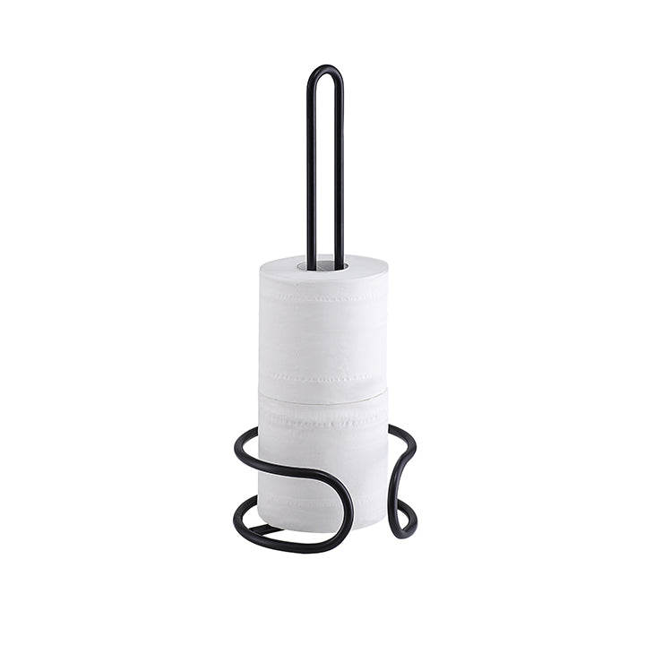 Heavy Wire Gauge Spare Bathroom Toilet Tissue Paper Roll Holder Storage Stand