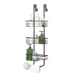 Classic Metal Bathroom Shower Caddy, 3-Tier Over Door Hanging Storage Organizer Basket