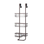 Classic Metal Bathroom Shower Caddy, 3-Tier Over Door Hanging Storage Organizer Basket