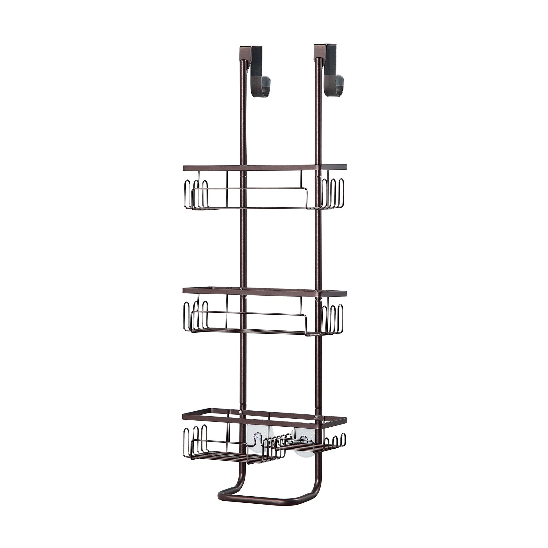 Classic Metal Bathroom Shower Caddy, 3-Tier Over Door Hanging Storage Organizer Basket