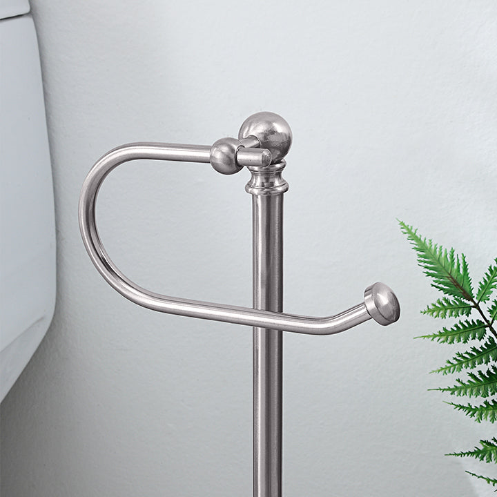 Classic Bathroom Free Standing Toilet Tissue Paper Roll Holder Stand