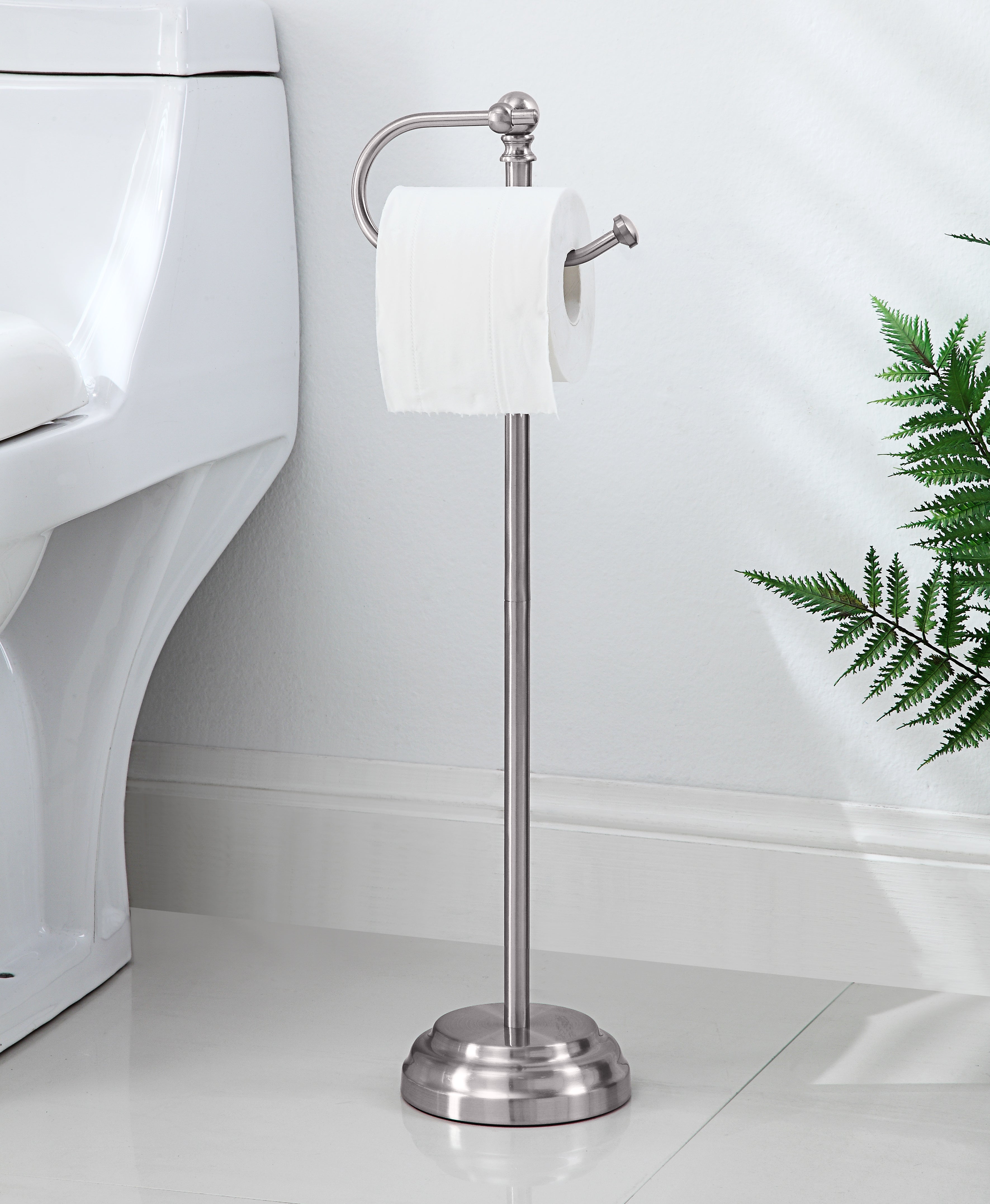 Freestanding toilet on sale paper holder