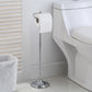 Bathroom Free Standing Toilet Tissue Paper Roll Holder Stand with Reserve Function, Chrome Finish