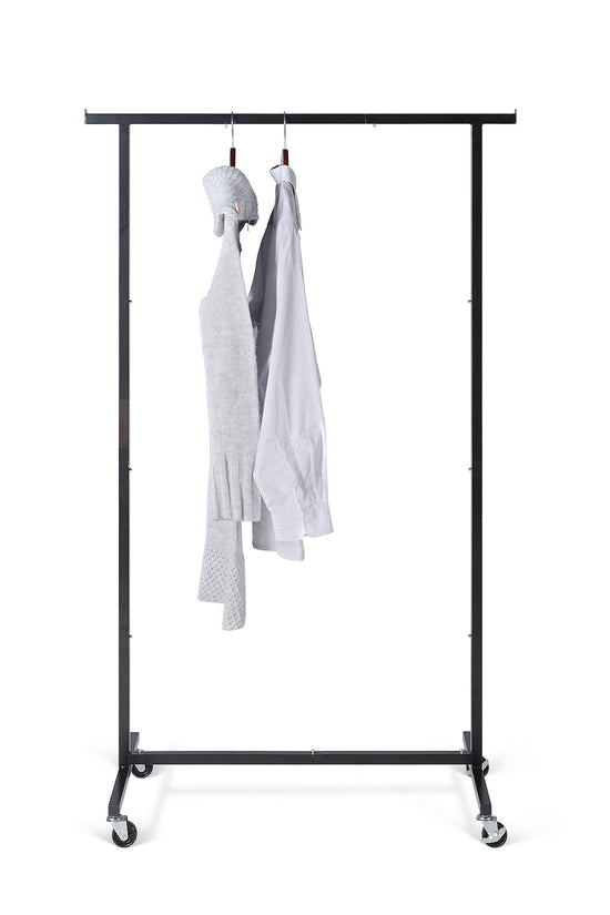 Classic Square Garment Standard Rod Clothing Garment Rack, Rolling Clothes Organizer on Wheels for Hanging Clothes