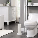 Elite Heavy Weighted Faux Marble Sturdy Spare Toilet Paper Roll Holder Storage Stand