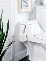 Over The Tank Toilet Tissue Paper Roll Holder Dispenser and Reserve for Bathroom Storage and Organization
