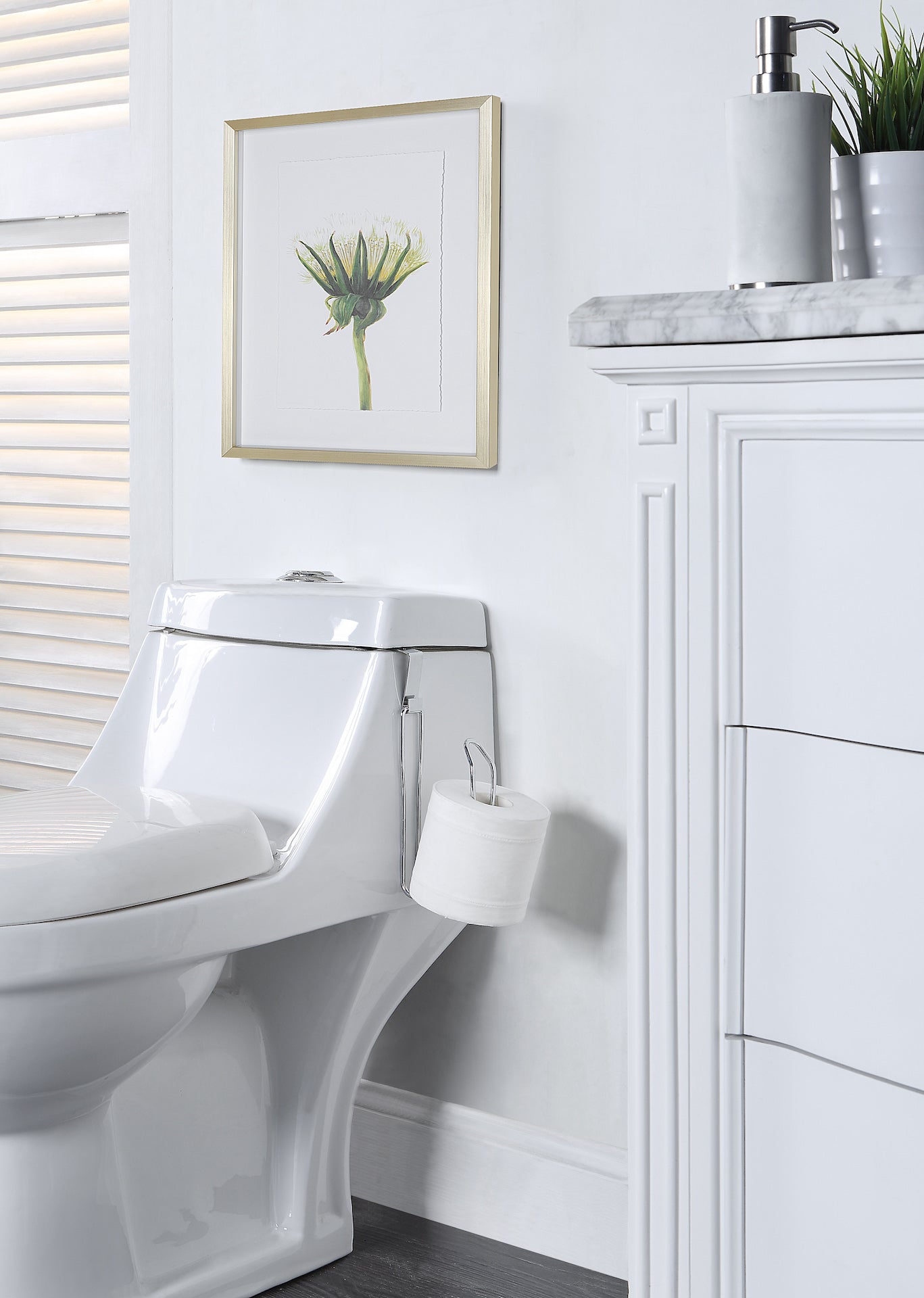 Over The Tank Toilet Tissue Paper Roll Holder Dispenser and Reserve for Bathroom Storage and Organization