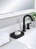 SunnyPoint Classic Kitchen, Bathroom Faux Marble Soap, Sponge Dish Drainer Holder