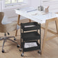 3-Tier Delicate Compact Rolling Metal Storage Organizer - Mobile Utility Cart Kitchen/Under Desk Cart with Caster Wheels