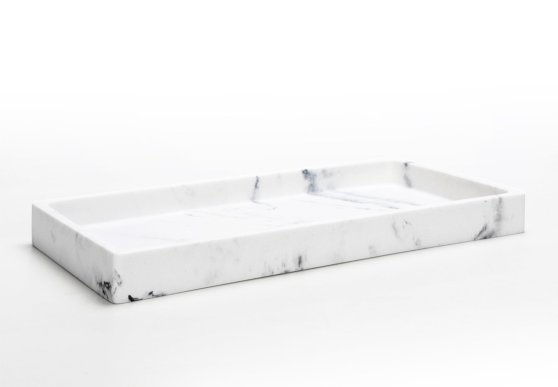 Jewelry Organizer Resin Tray, Bathroom Kitchen Dresser Vanity Tray Dish Ring Cosmetic Organizer for Candle Perfume Soap Shampoo Small Plant Home Decor