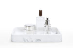 Jewelry Organizer Resin Tray, Bathroom Kitchen Dresser Vanity Tray Dish Ring Cosmetic Organizer for Candle Perfume Soap Shampoo Small Plant Home Decor