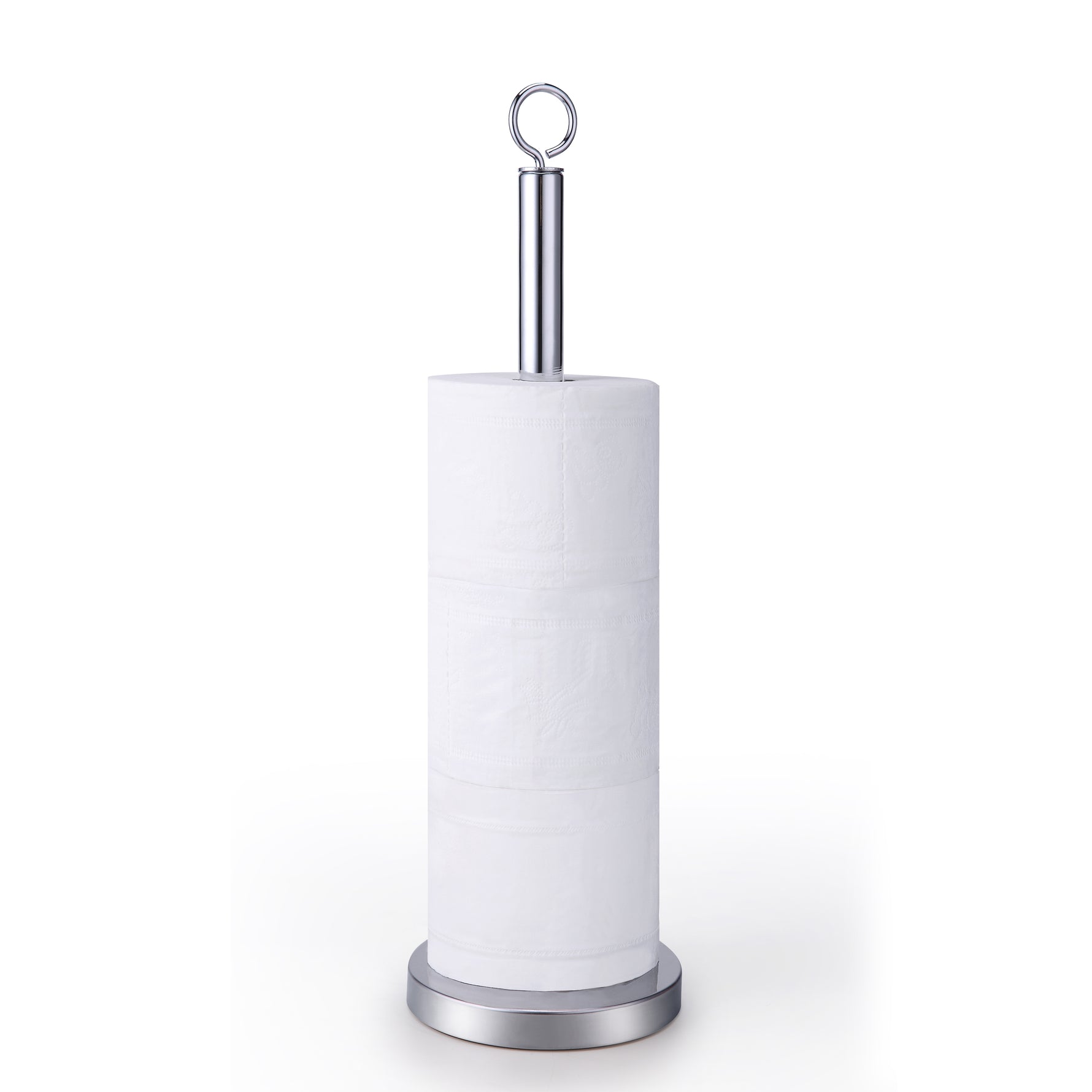 Elite Heavy Weighted Sturdy Spare Toilet Paper Roll Holder Storage Stand