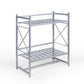 Classic Square Bathroom Shelf, 2 Tier Shelf with Towel Bar Wall Mounted Shower Storage