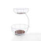 Classic Tabletop 2-tier Wire Fruit Basket Bowl Stand
