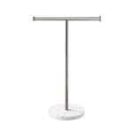 Elite Heavy Weight Countertop Hand Towel Rack and Accessories Jewelry Stand (Satin Nickel, Stainless Steel Base)