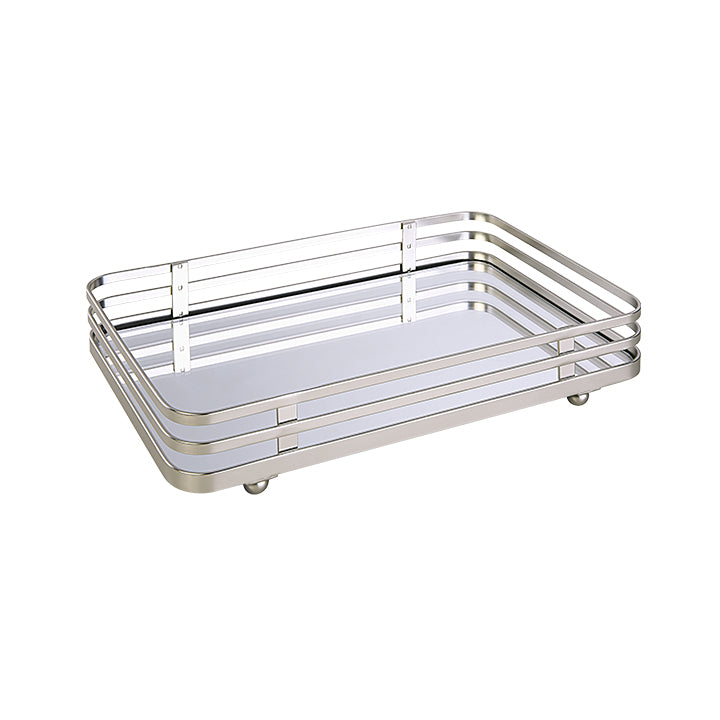 Classic Decorative Vanity Perfume Dresser Jewelry Organizer Makeup Mirror Tray